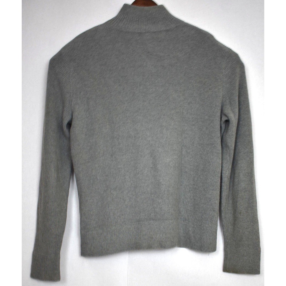Polo Ralph Lauren MFG Mens Sweater 1/4 Zip Gray White Striped Pullover Cotton XL - Picture 9 of 9